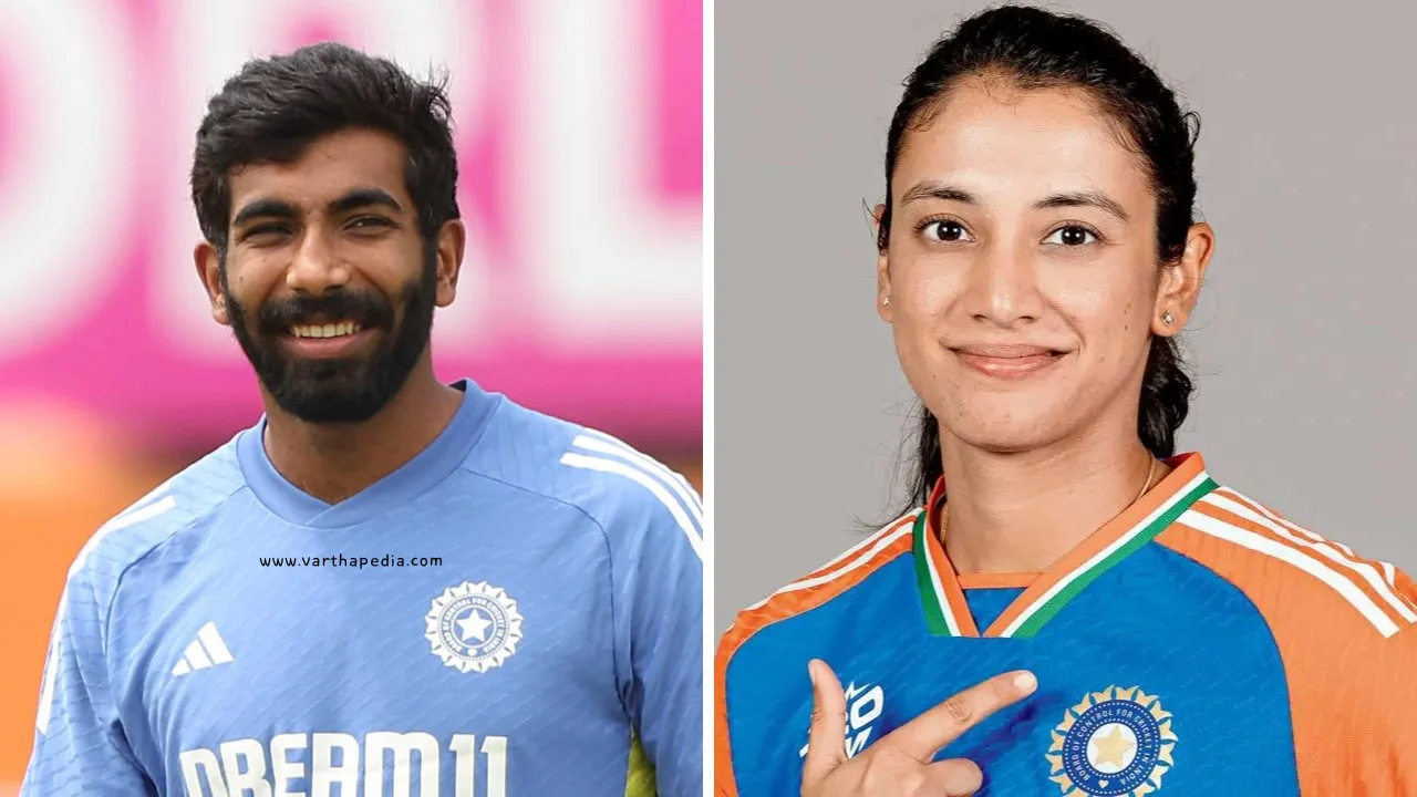 Jasprit Bumrah and Smriti mandana